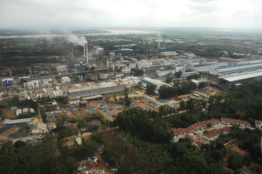 Aerial view of a buildings