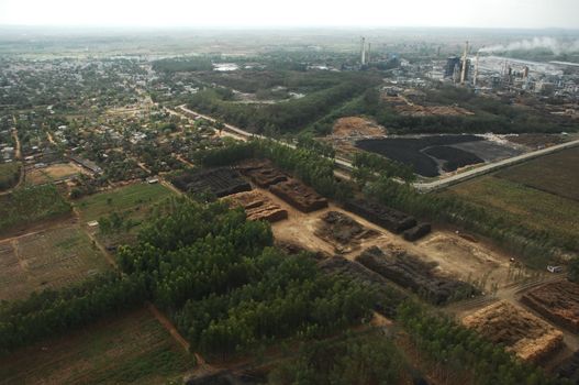 Aerial view of a buildings