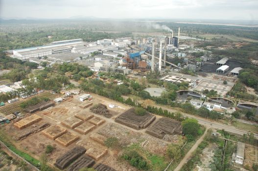 Aerial view of a buildings