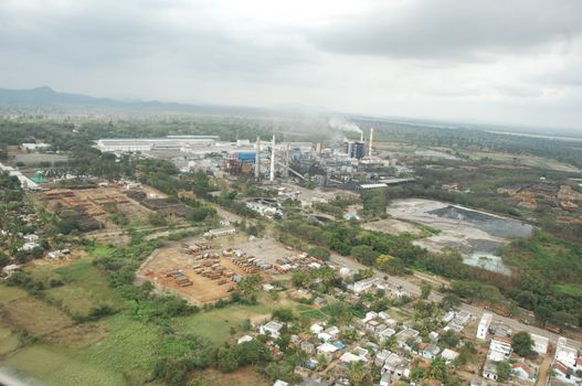 Aerial view of a buildings