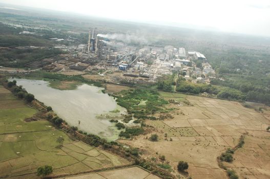 Aerial view of a buildings
