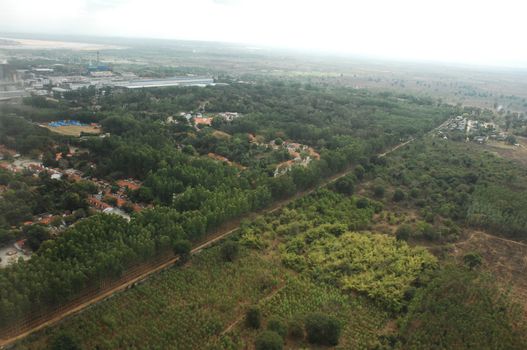 Aerial view of a buildings