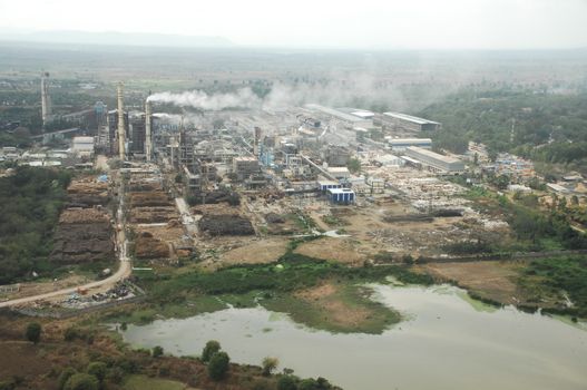 Aerial view of a buildings