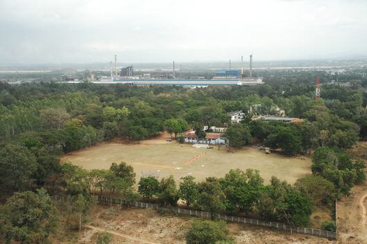 Aerial view of a buildings