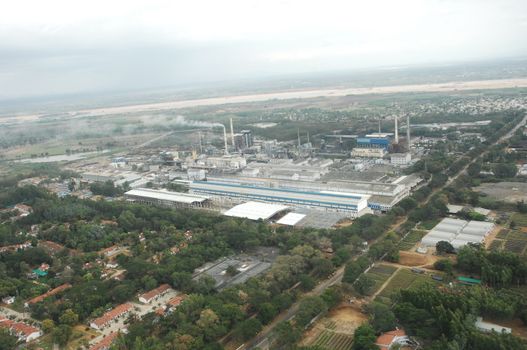 Aerial view of a buildings