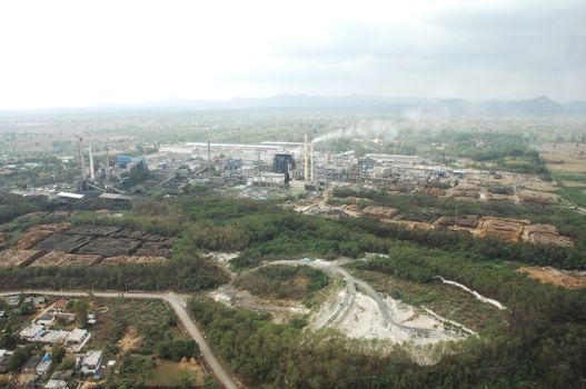 Aerial view of a buildings