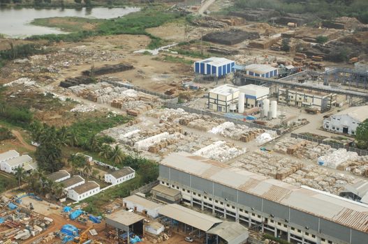 Aerial view of a buildings
