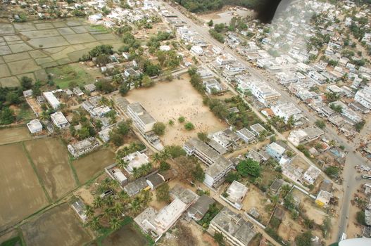 Aerial view of a buildings
