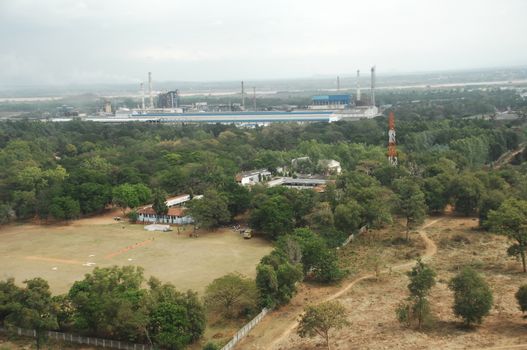 Aerial view of a buildings