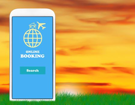 Online booking concept, business technology, electronic commerce