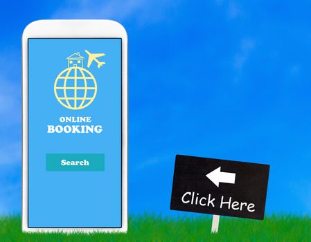 Online booking concept, business technology, electronic commerce