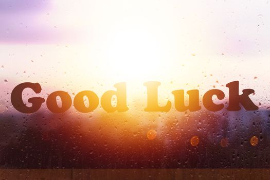 Good luck concept on sunlight, blur background 