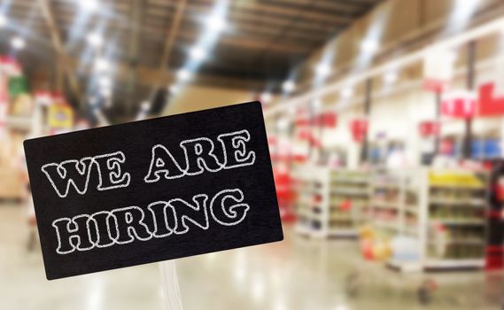 We are hiring, join us  concept background 