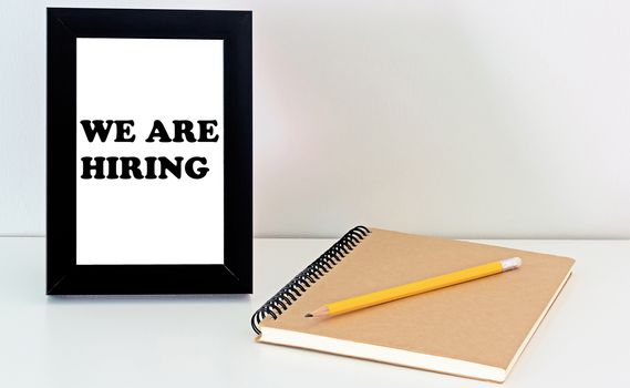 We are hiring, join us  concept background 