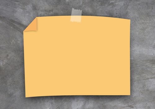 Blank note paper on concrete background