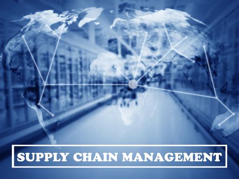 Global trading network, supply chain management concept, logistic import and export, Elements of this image furnished by NASA