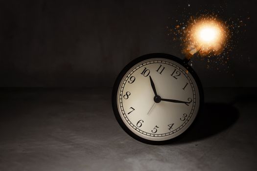Time management , countdown concept, business planning, time bomb 