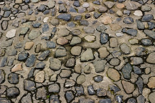 old path paved with cobblestones background photo taken in dublin ireland