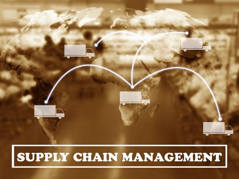 Global trading network, supply chain management concept, logistic import and export, Elements of this image furnished by NASA