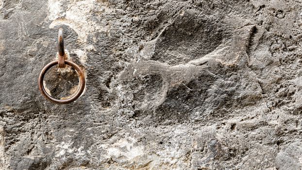 Ancient horse ring on the wall of Old Town Street, Geneva, Switzerland - image