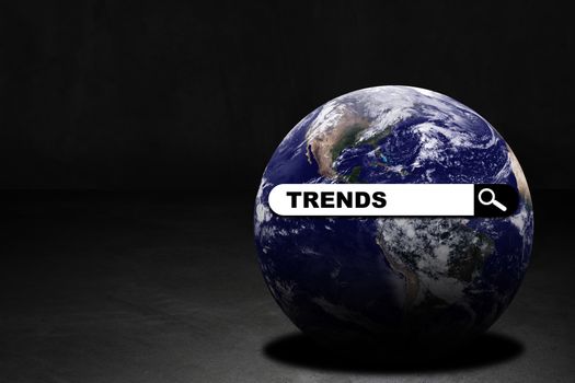 Business trends concept, digital search on the internet, Elements of this image furnished by NASA