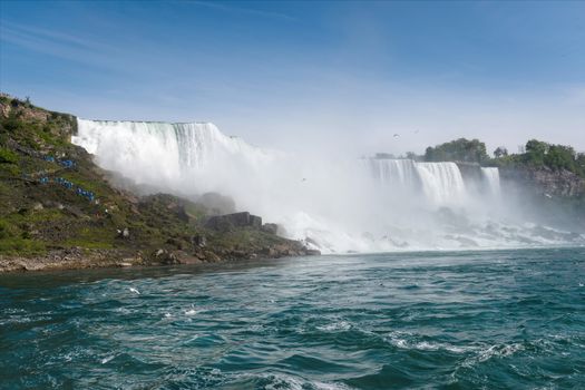 Niagara falls between United States of America and Canada