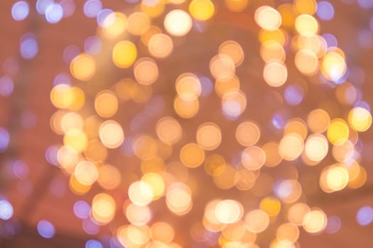 Blur - abstract bokeh circle string lights for background wallpaper