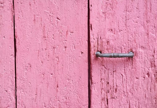 Background texture of an old wooden door red