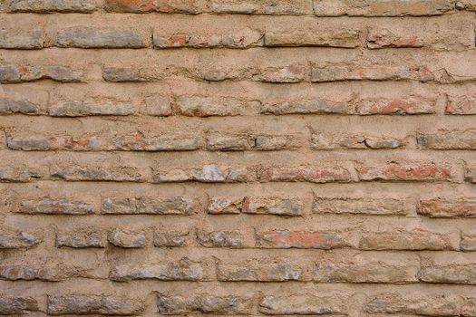 Old brick wall of an old house