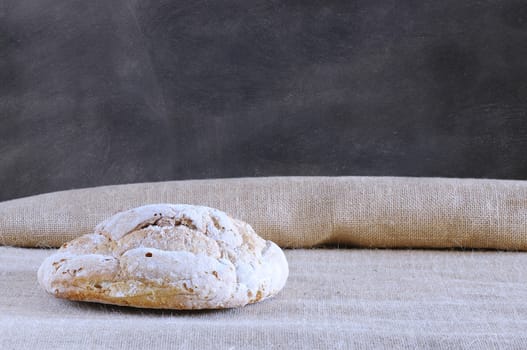 Bread on the table of the bakery.