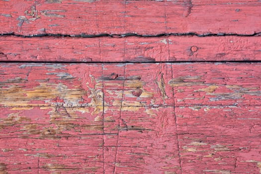 Background texture of an old wooden door red