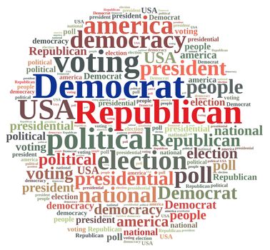 Word cloud on elections Republican and Democrat