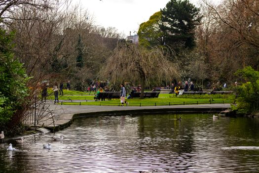 Bandstand in Stephen's Green Park Dublin.