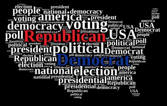 Word cloud on elections Republican and Democrat