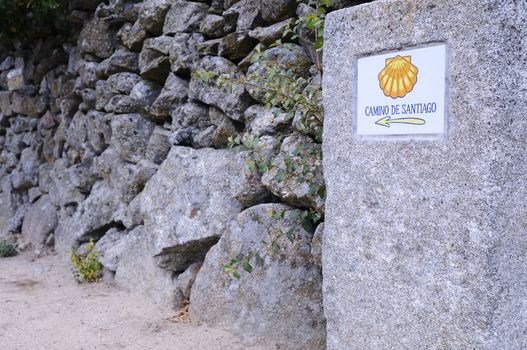 Signal indicating the direction of the Way of St. James