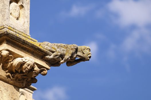 Gargoyle of the cathedral of Burgos in Spain
