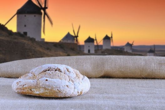 Bread on the table of the bakery.