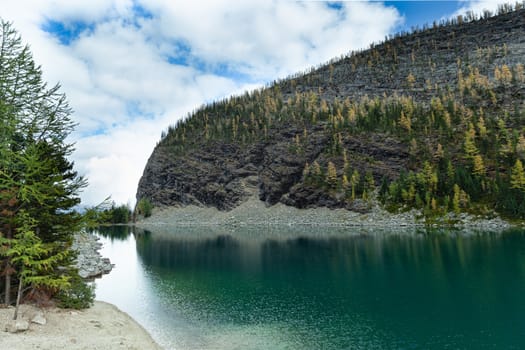 Lake Agnes emerald waters, Banff National Park, Alberta, Canada