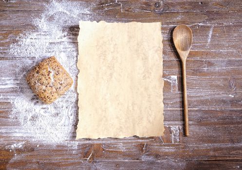 Parchment over the kitchen table to the menu.