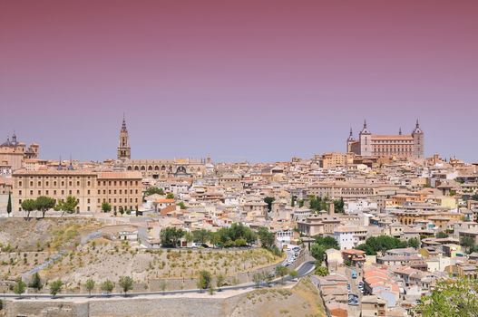 The city of Toledo view from a viewpoint.