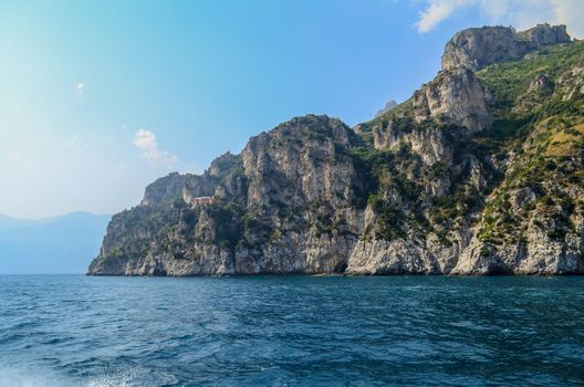 Rock and sea. Amalfi coast in Italy