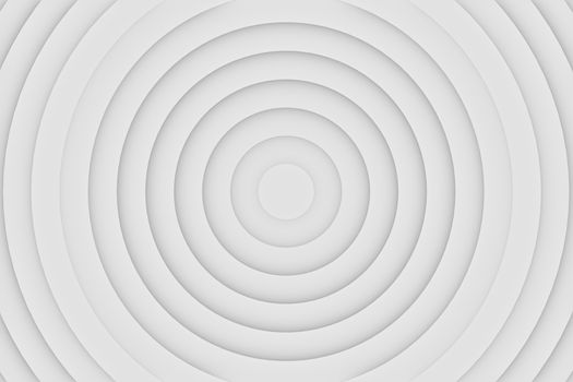 Simple White circles abstract background. 3D illustration.