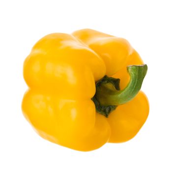 yellow pepper shooted isolated on a white background.