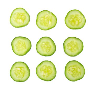 fresh cucumbers isolated on a white background.