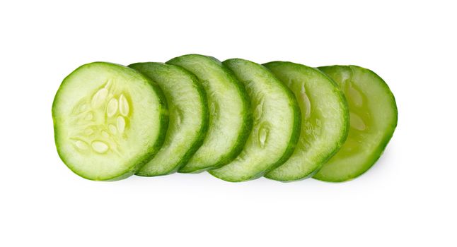 fresh cucumbers isolated on a white background.