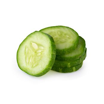 fresh cucumbers isolated on a white background.