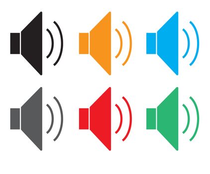 speaker icon on white background. flat style. speaker icon for your web site design, logo, app, UI. volume symbol. loud speaker sign.