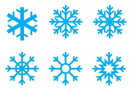 snowflake set for Christmas design. snowflake icon on white background. flat style. snowflake icon for your web site design, logo, app, UI. snowflake symbol. 