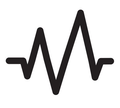 sound wave icon on white background. flat style. sound wave icon for your web site design, logo, app, UI. sound symbol.sound wave sign.