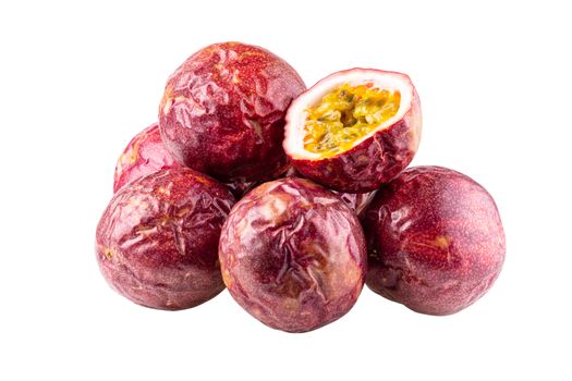 Passion fruit isolated on a white background With clipping path.